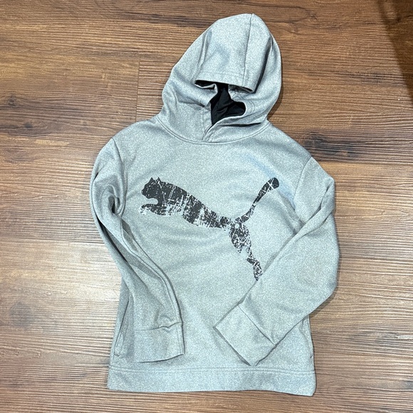 Puma Gray Hoodie with Black Logo - Picture 1 of 2